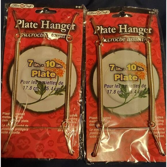Lot of 2 Plate Hangers New 7” X 10” By Fibre Craft. - Picture 1 of 2